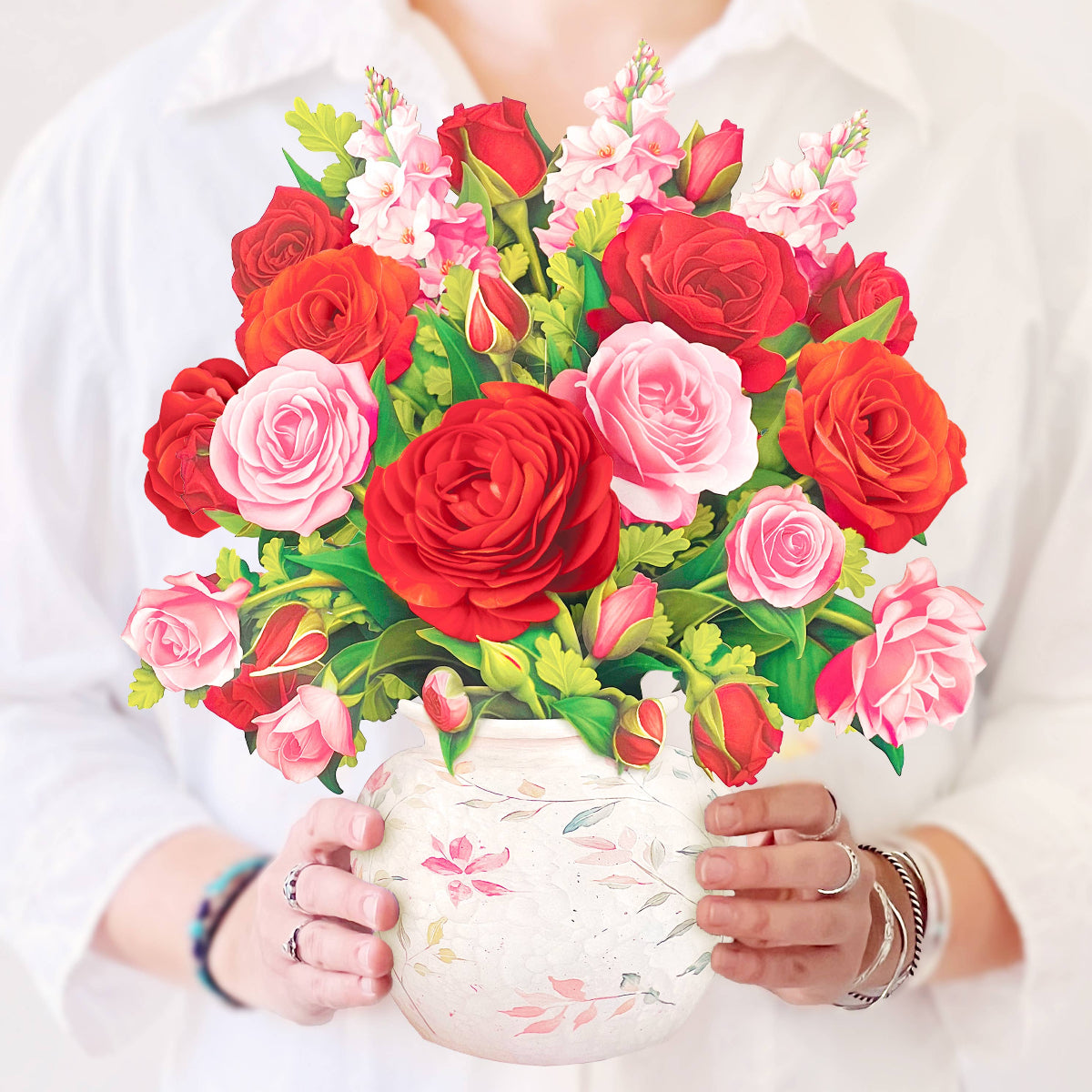 Blooming Roses Pop-up Greeting Card- The perfect card