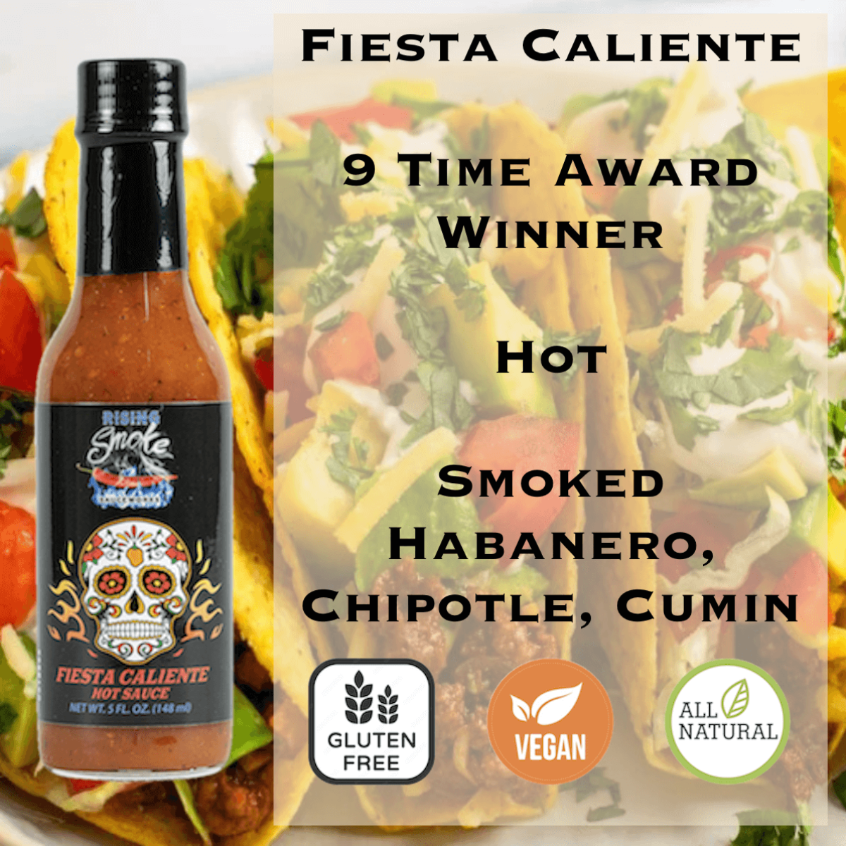 Fiesta Caliente Hot Sauce- Hotter taco sauce with smoked habaneros added1