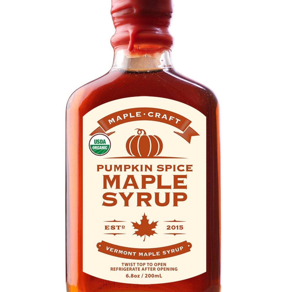 Organic Pumpkin Spice Maple Syrup