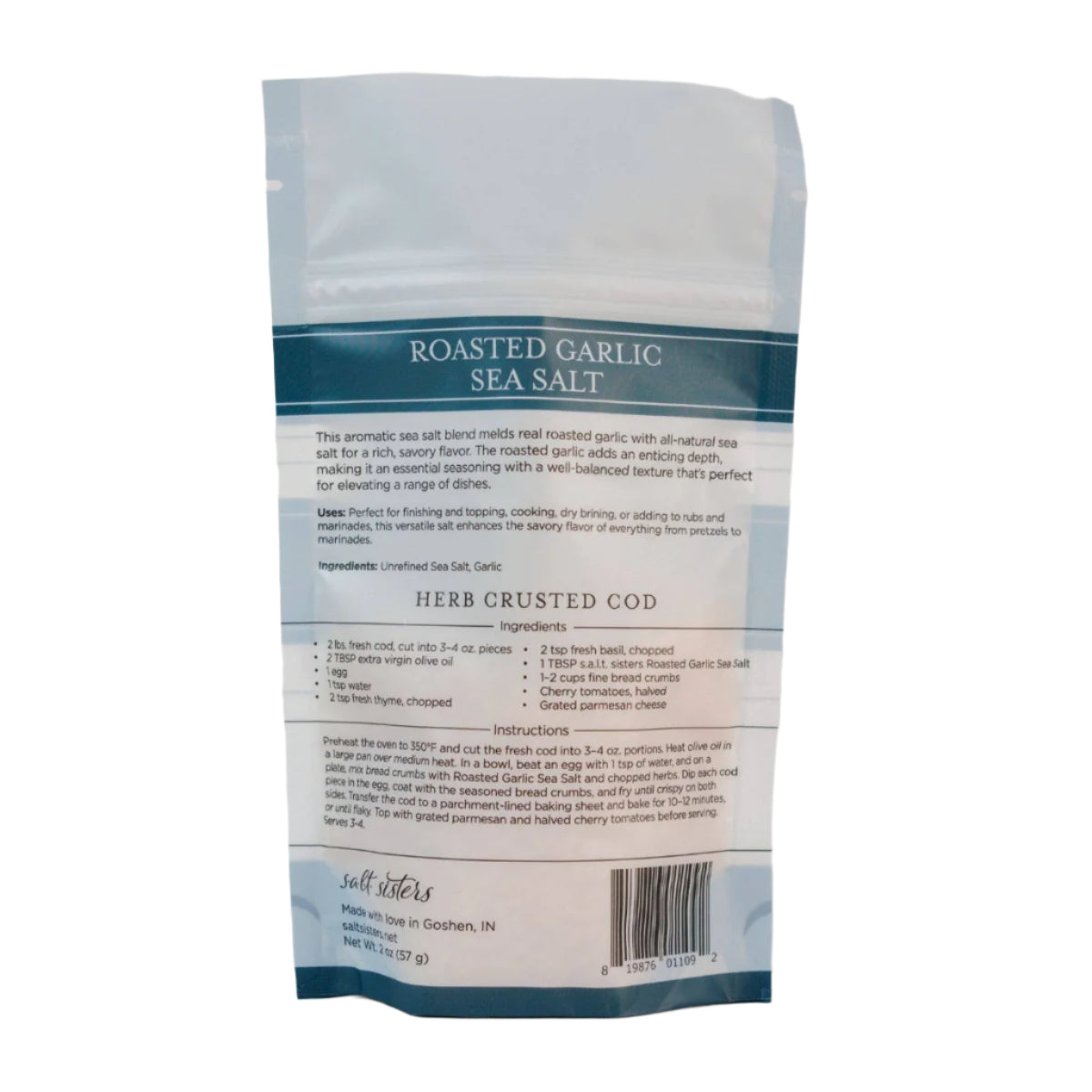 Roasted Garlic All-Natural Sea Salt- Olive & Basket