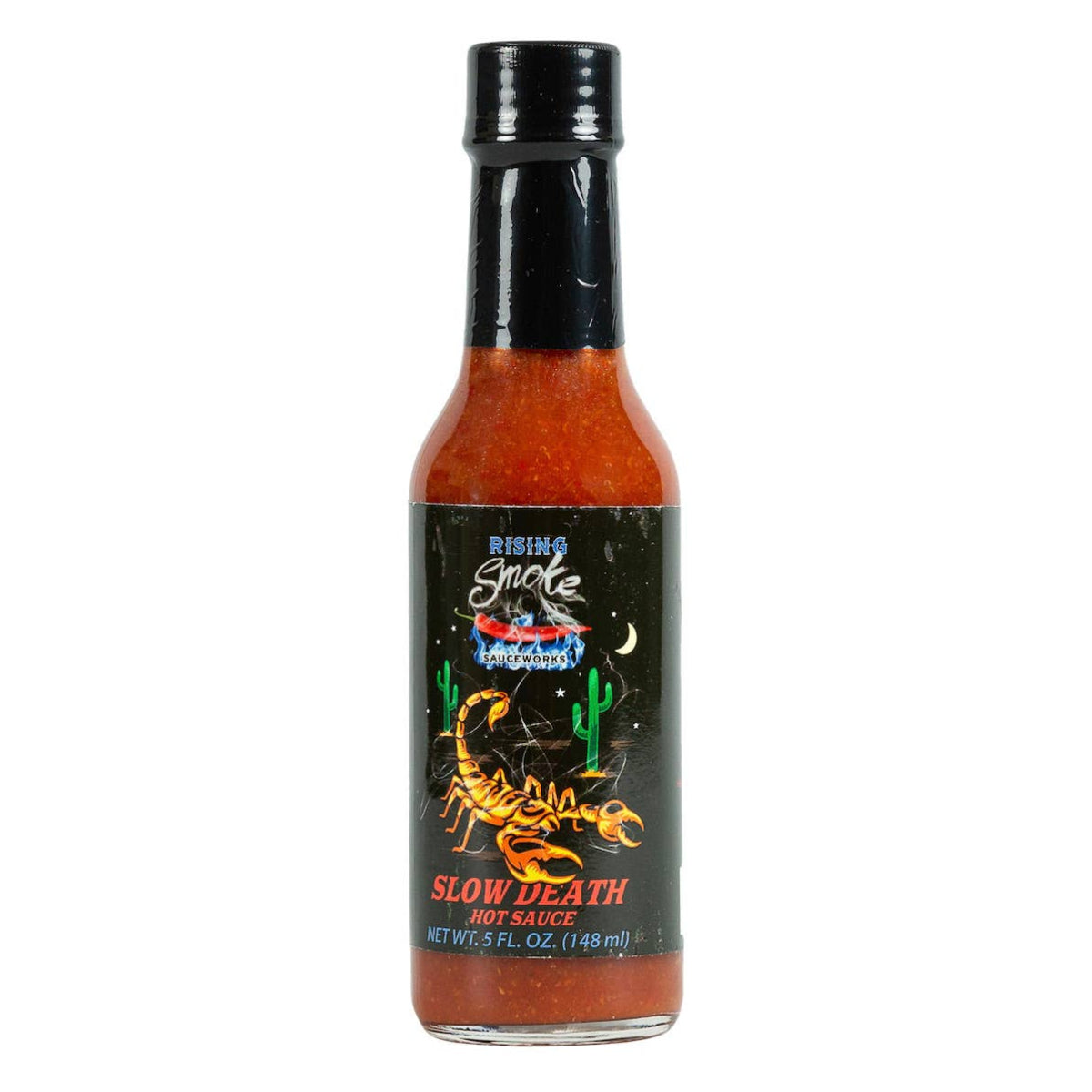 Slow Death Hot Sauce-Very hot, Trinidad scorpion sauce. Heat level 5/5