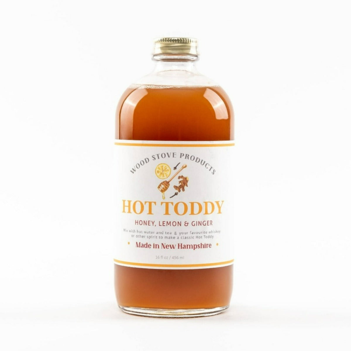 Hot toddy mix cocktail or mocktail mixer, olive and basket, wood stove kitchen