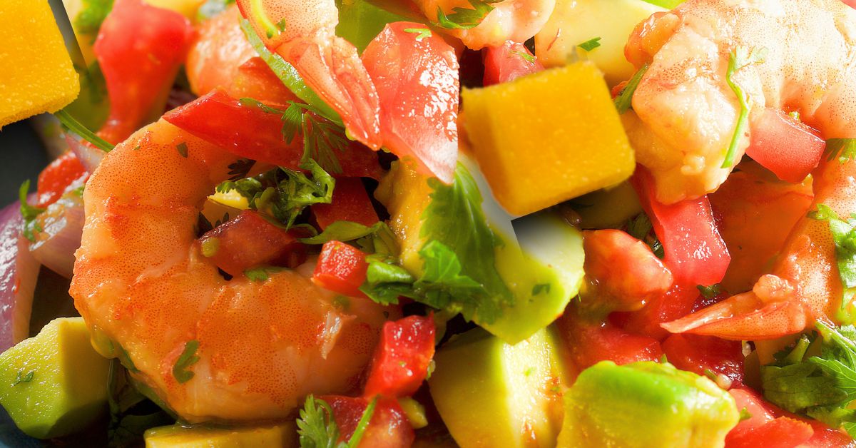 Mango Shrimp Salad with Lime Grapefruit Dressing