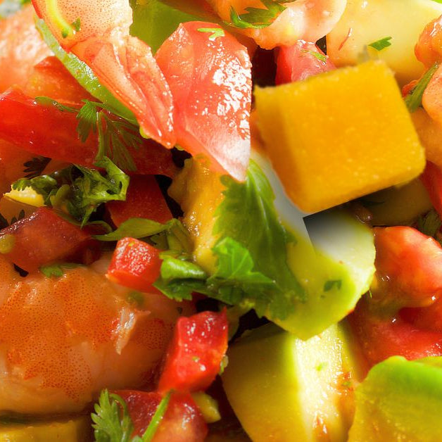 Mango Shrimp Salad with Lime Grapefruit Dressing