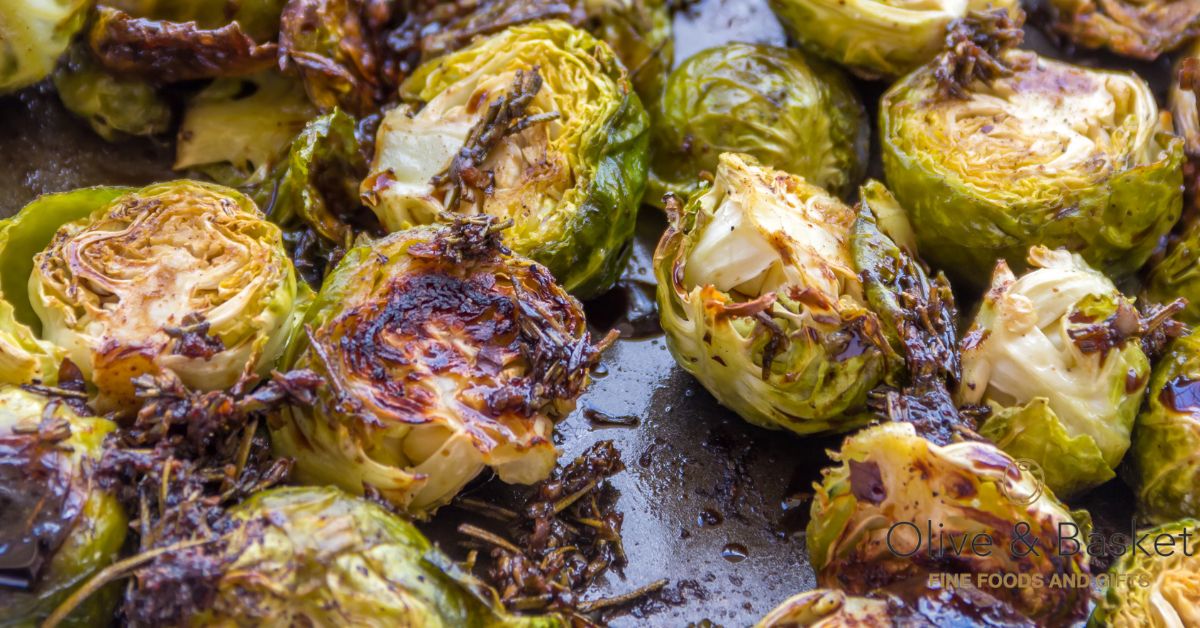 Smoky Maple Bourbon Roasted Brussel Sprouts