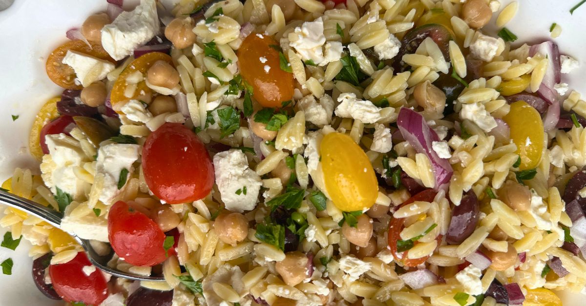 Lemony Garlic Orzo Salad