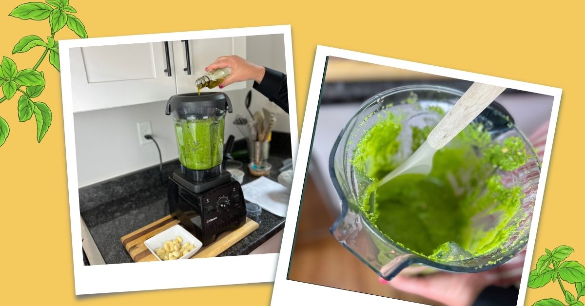 Homemade Pesto with Basil EVOO