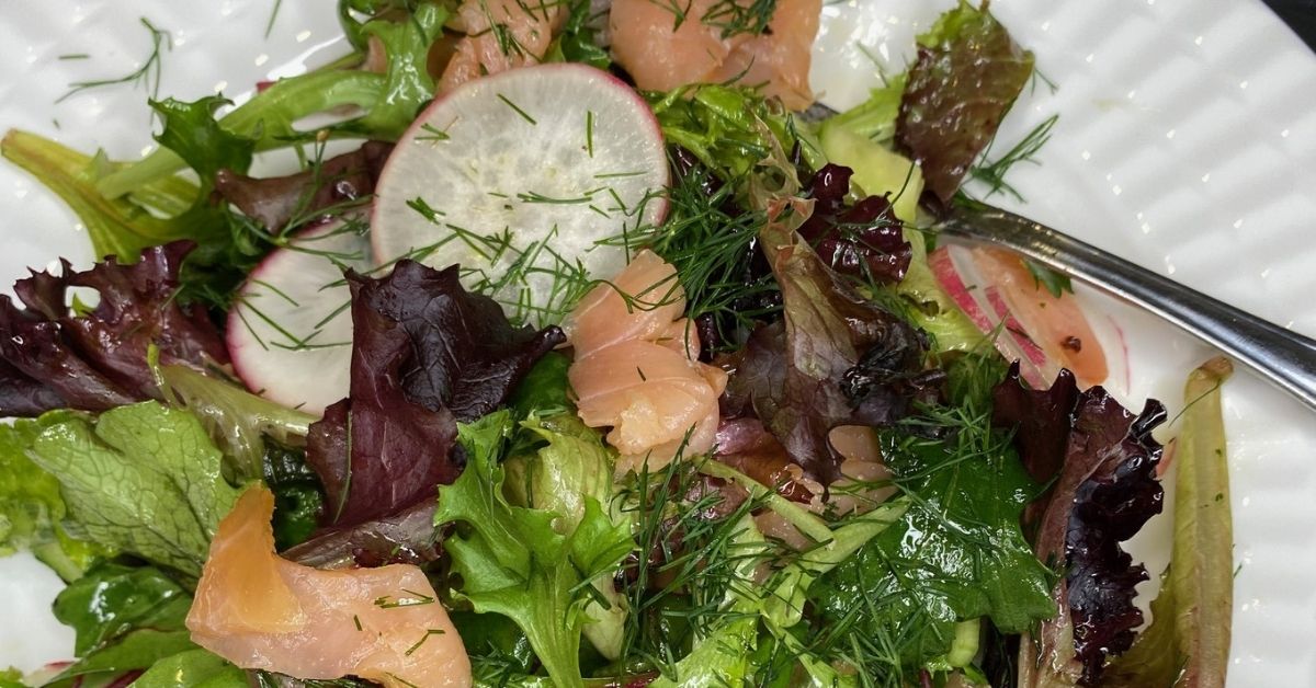 Mixed Green Salad With Smoked Salmon