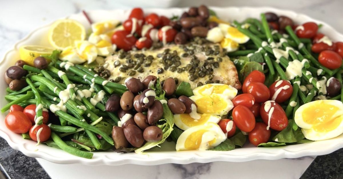 Salmon Salad Platter with Herbs de Provence Olive Oil