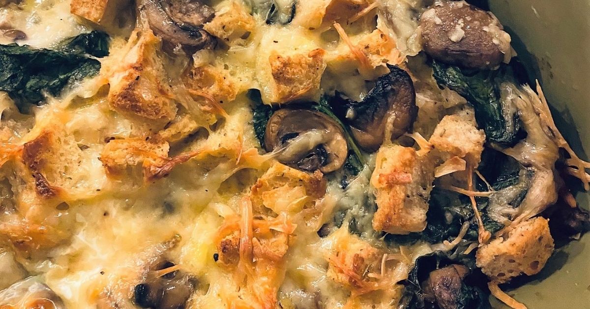 Spinach & Mushroom Breakfast Casserole