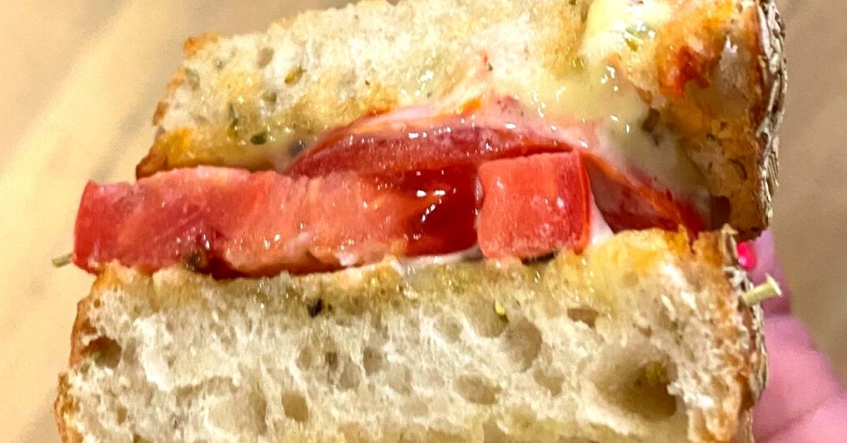 Fresh Tomato Sandwich With Basil Mayo