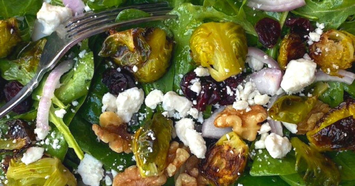 Mediterranean Roasted Brussels Sprouts Salad