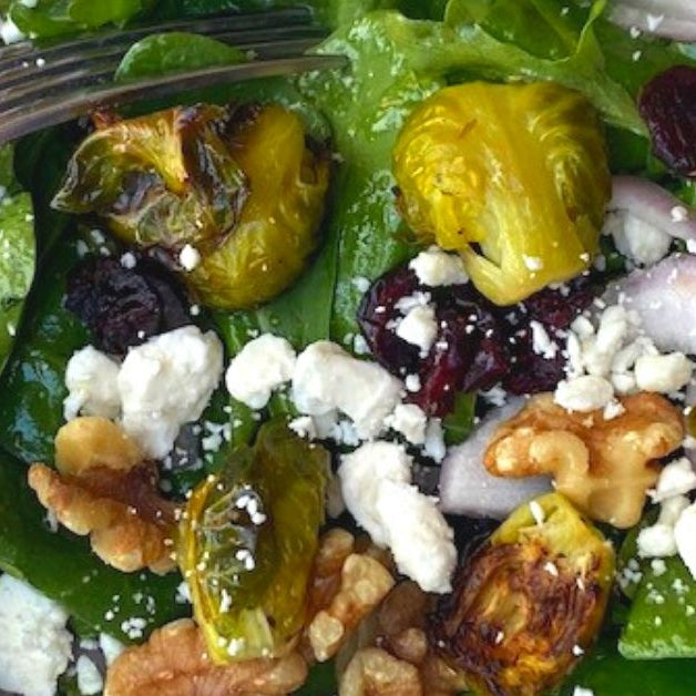 Mediterranean Roasted Brussels Sprouts Salad