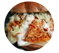 Slow Cooker Buffalo Chicken Sandwiches