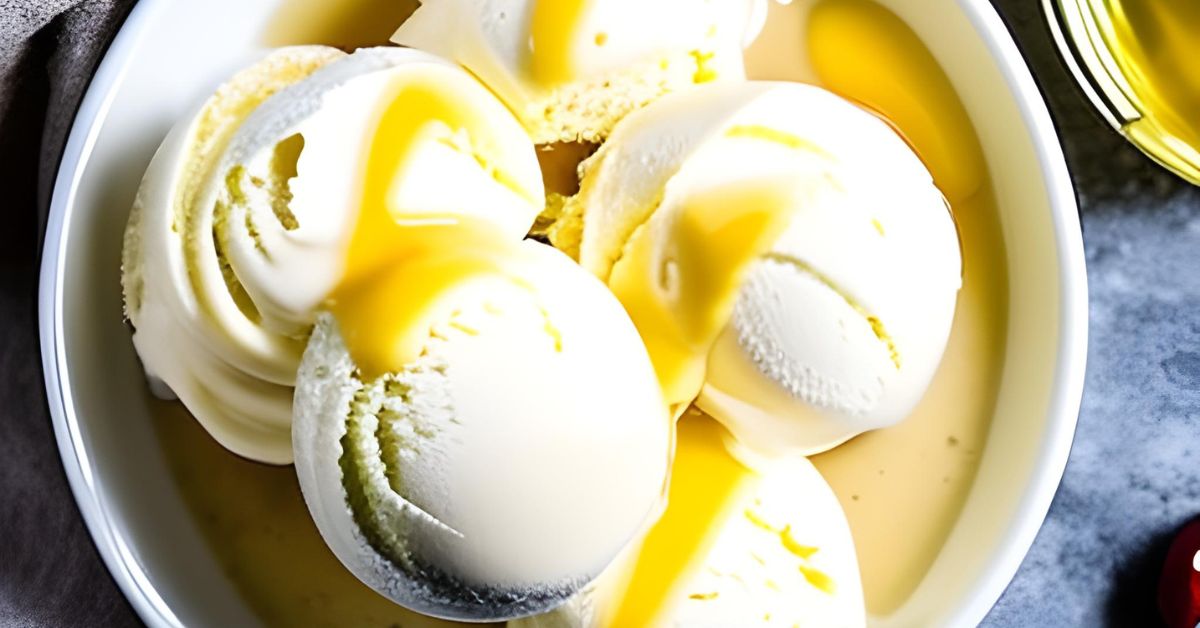 ice cream with olive oil