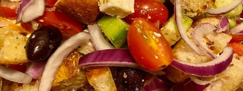 Greek Panzanella Salad