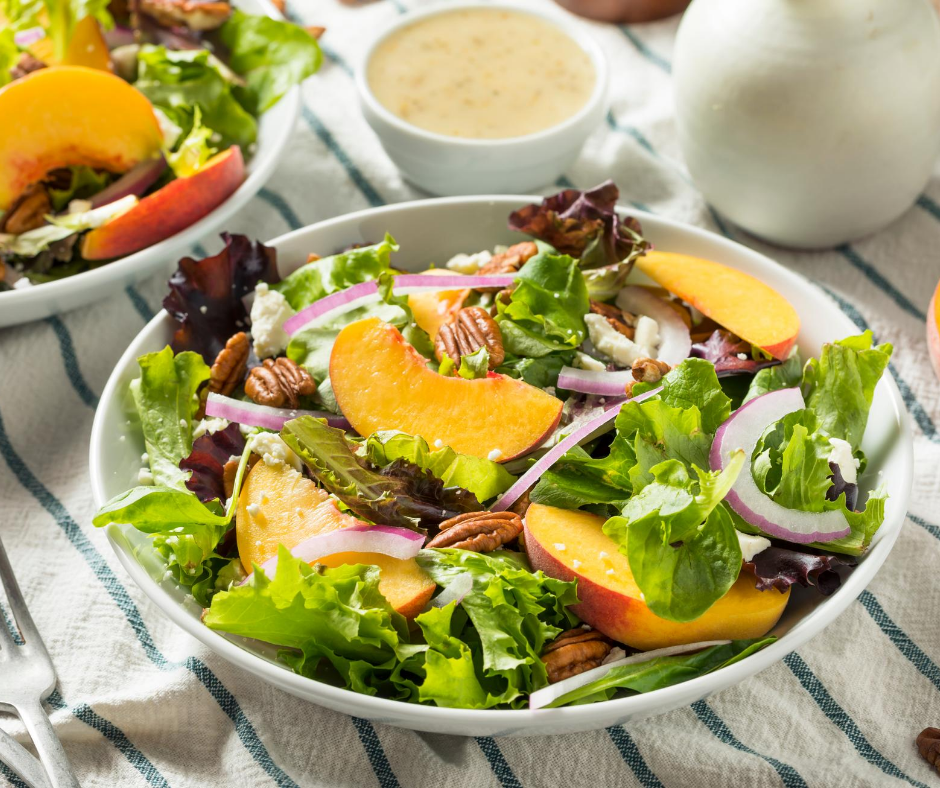 Summer Salad with Peach, Feta and Pecans