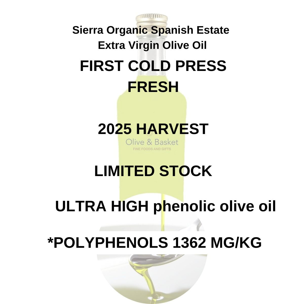 Sierra Organic Spanish High-Polyphenol Extra Virgin Olive Oil