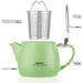 Pluto Lime Porcelain Teapot with Infuser 18.2 oz.- For Loose Tea