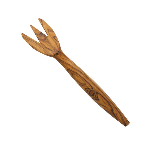Olive Wood Appetizer Fork - 4.75"