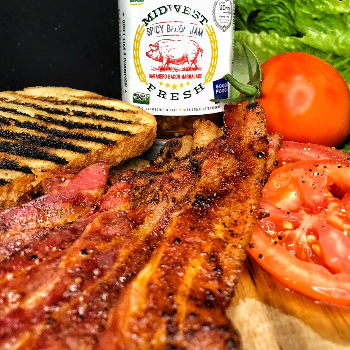 spicy bacon jam with bacon