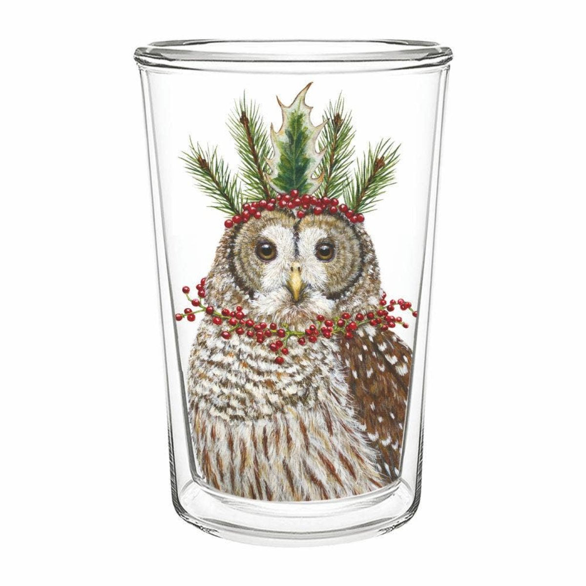 "Candace" Owl Latte Glass