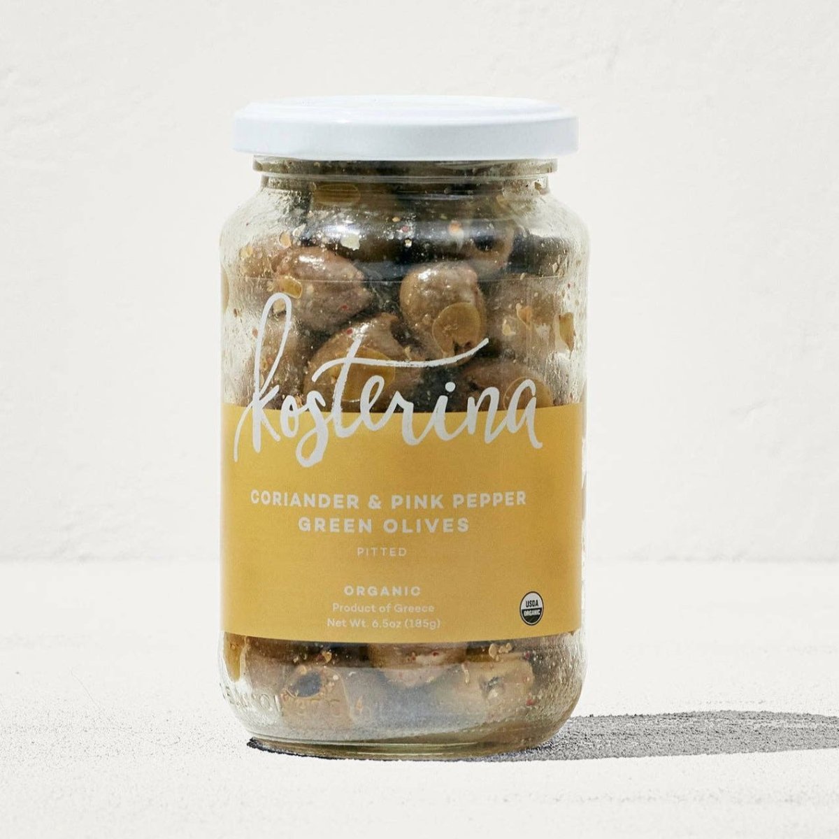 Coriander and Pink Pepper Green Olives