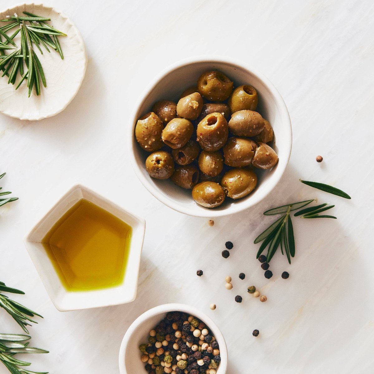 Coriander and Pink Pepper Green Olives1