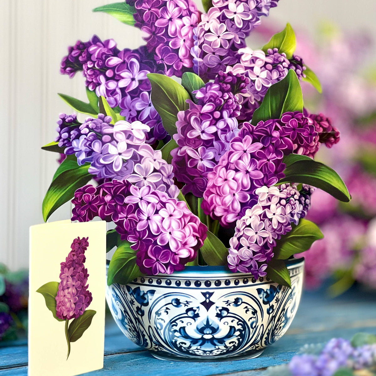 Garden Lilacs Popup Greeting Card1