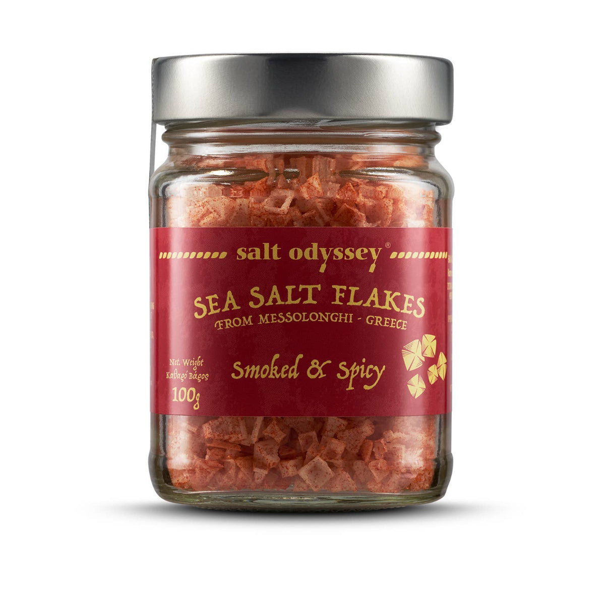 Greek Sea Salt Flakes with Smoked Paprika & Spicy Hot Pepper