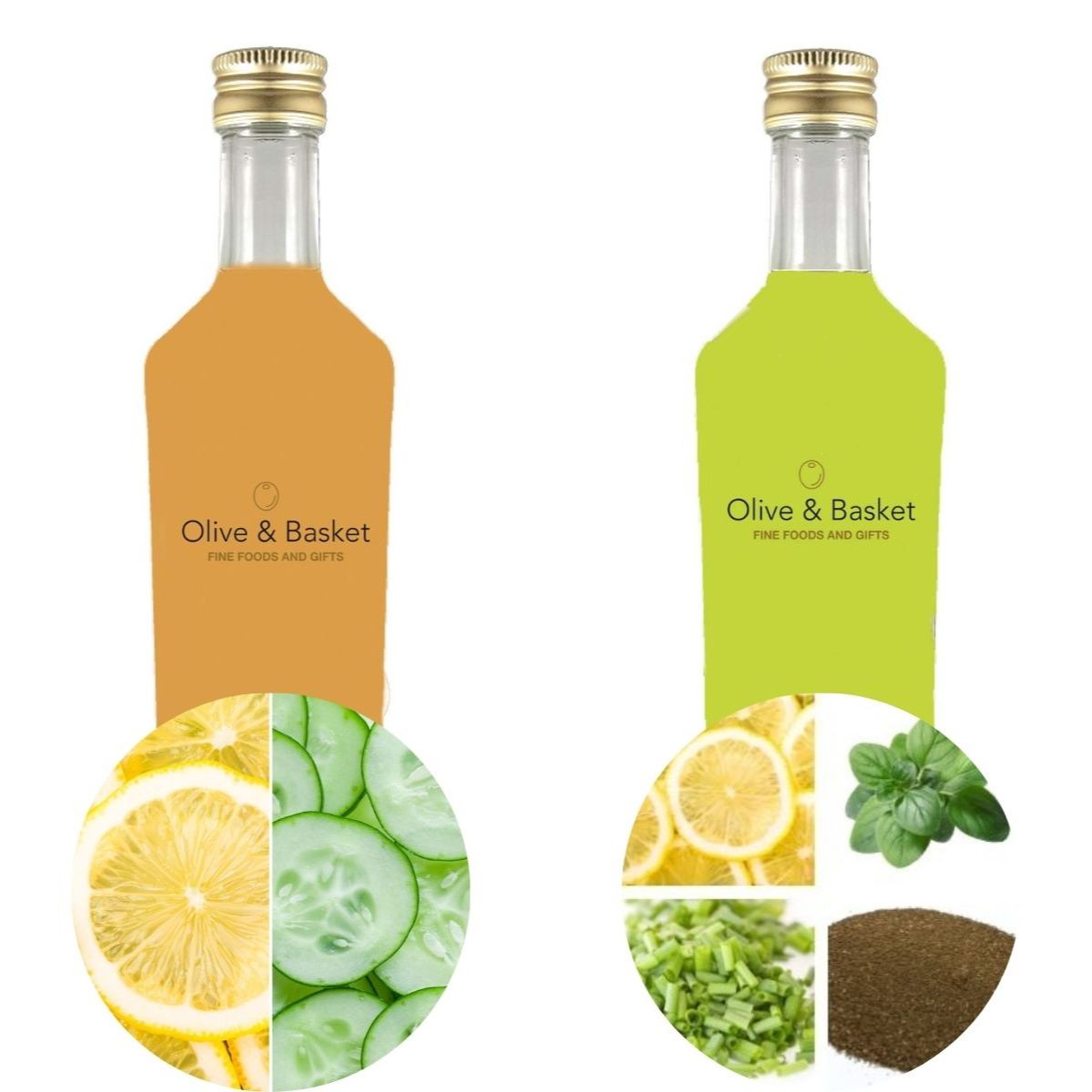 Lemon Cucumber Vinegar and Greek Seasoning Vinegar