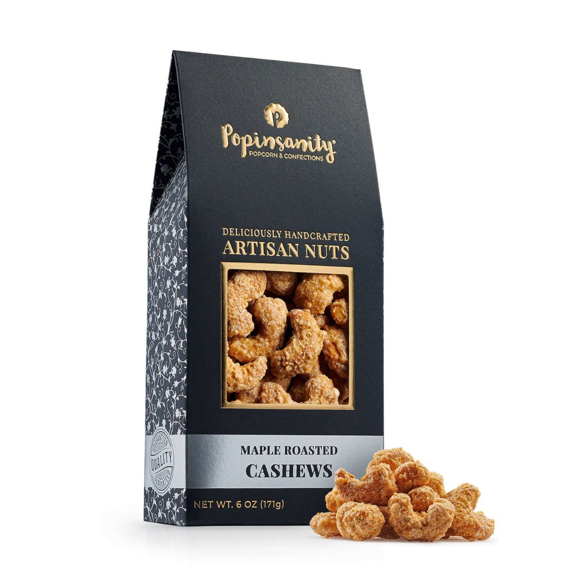 Maple Roasted Cashews Gourmet Candied Nuts Gift