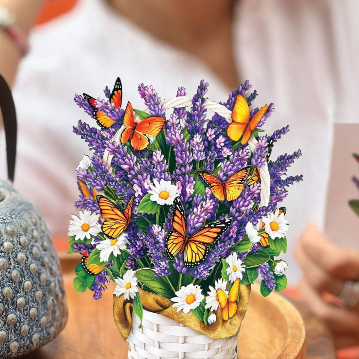 Mini Lavender &amp; Butterflies Pop-up Greeting Card- So cute!