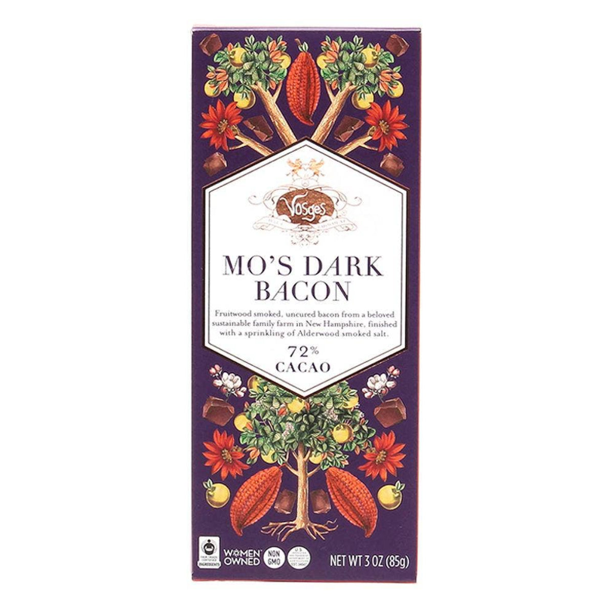 Mo's Dark Chocolate Bar w/ Smoked Bacon &amp; Salt - Gourmet