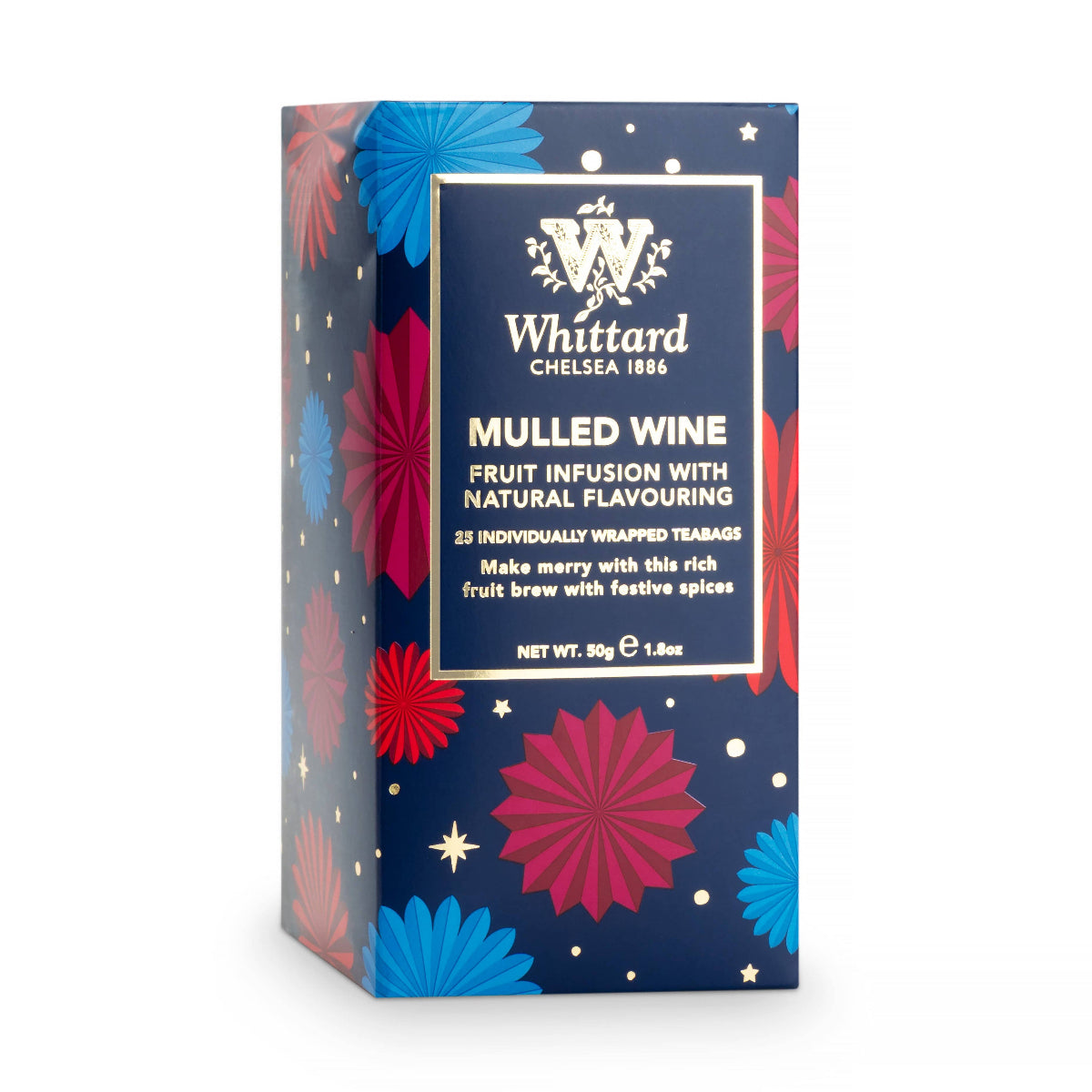 Whittard Mulled Wine tea box with decorative design on a white background