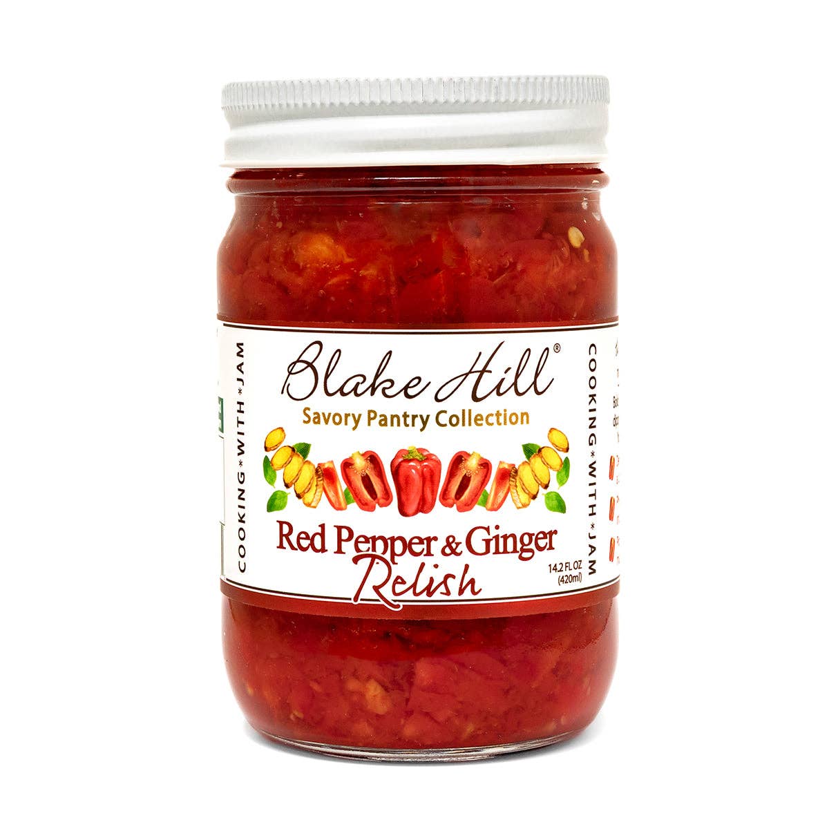 jar of red pepper and ginger relish
