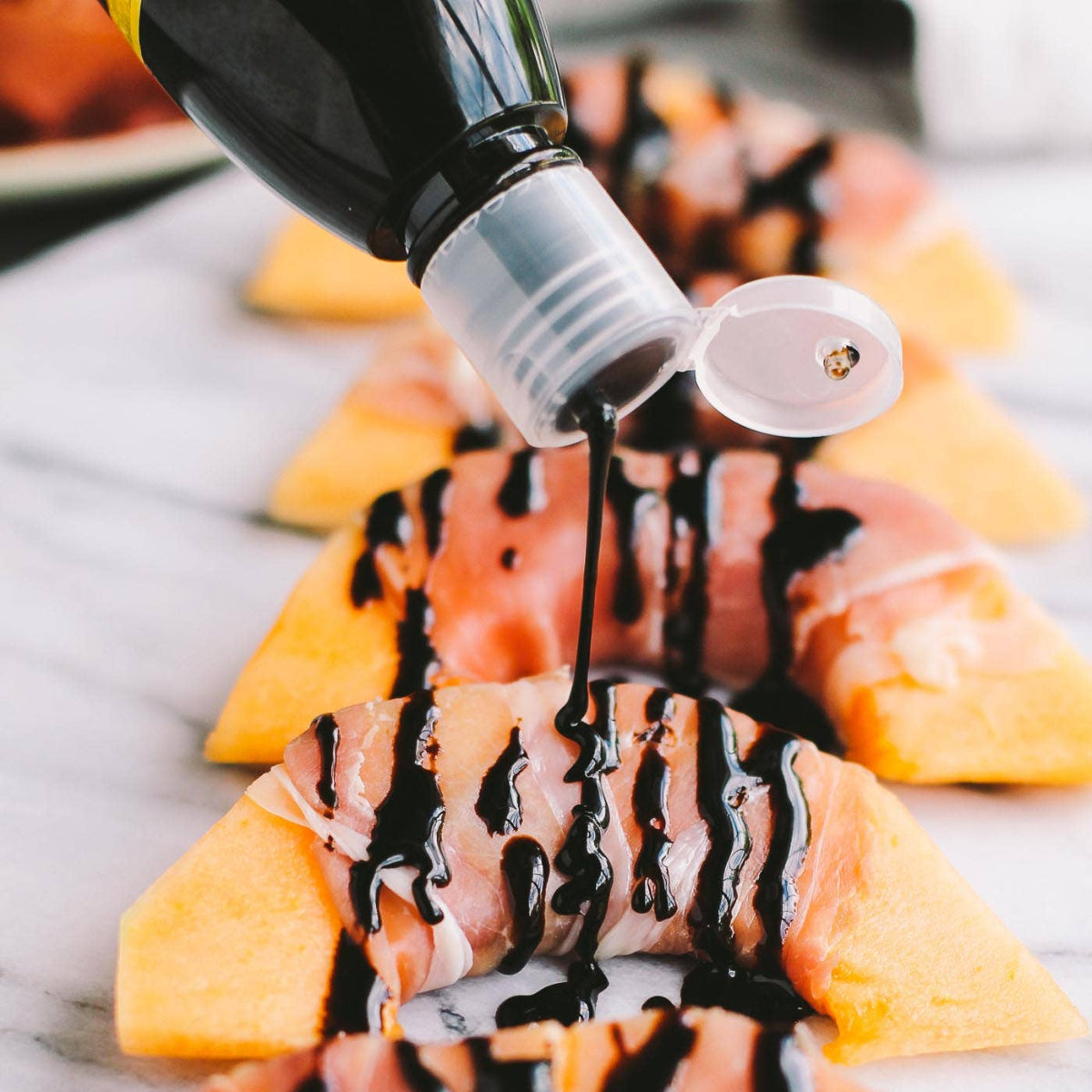 Tondo Black Balsamic Vinegar Glaze- Perfect for caprese salad2 Olive & Basket