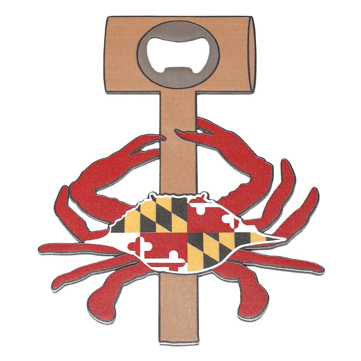 Maryland Flag Crab and Mallet Bottle Opener