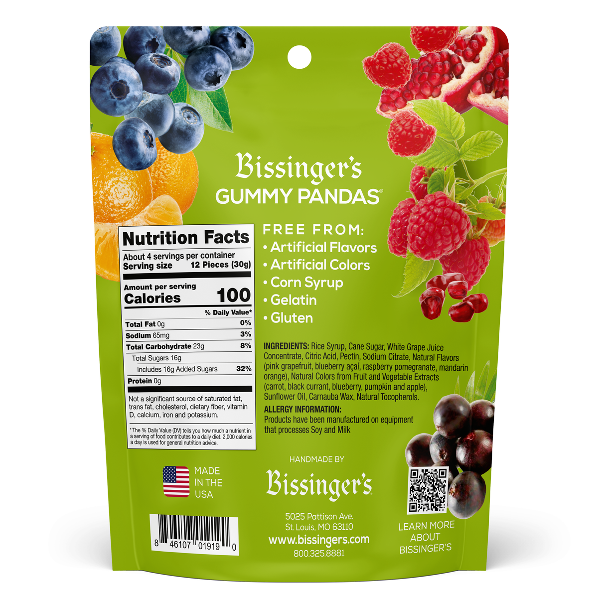 Bissinger's Gummy Pandas- Vegan & Non-GMO