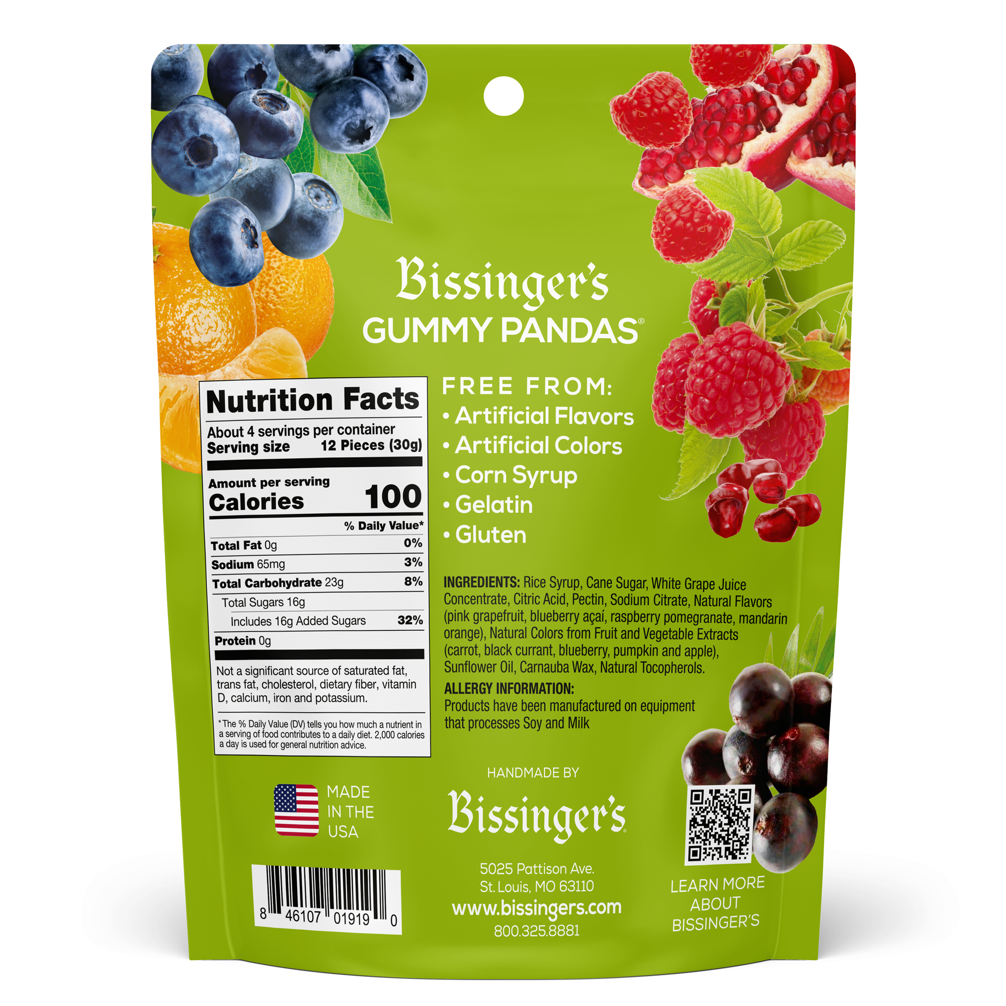 Bissinger's Gummy Pandas- Vegan & Non-GMO