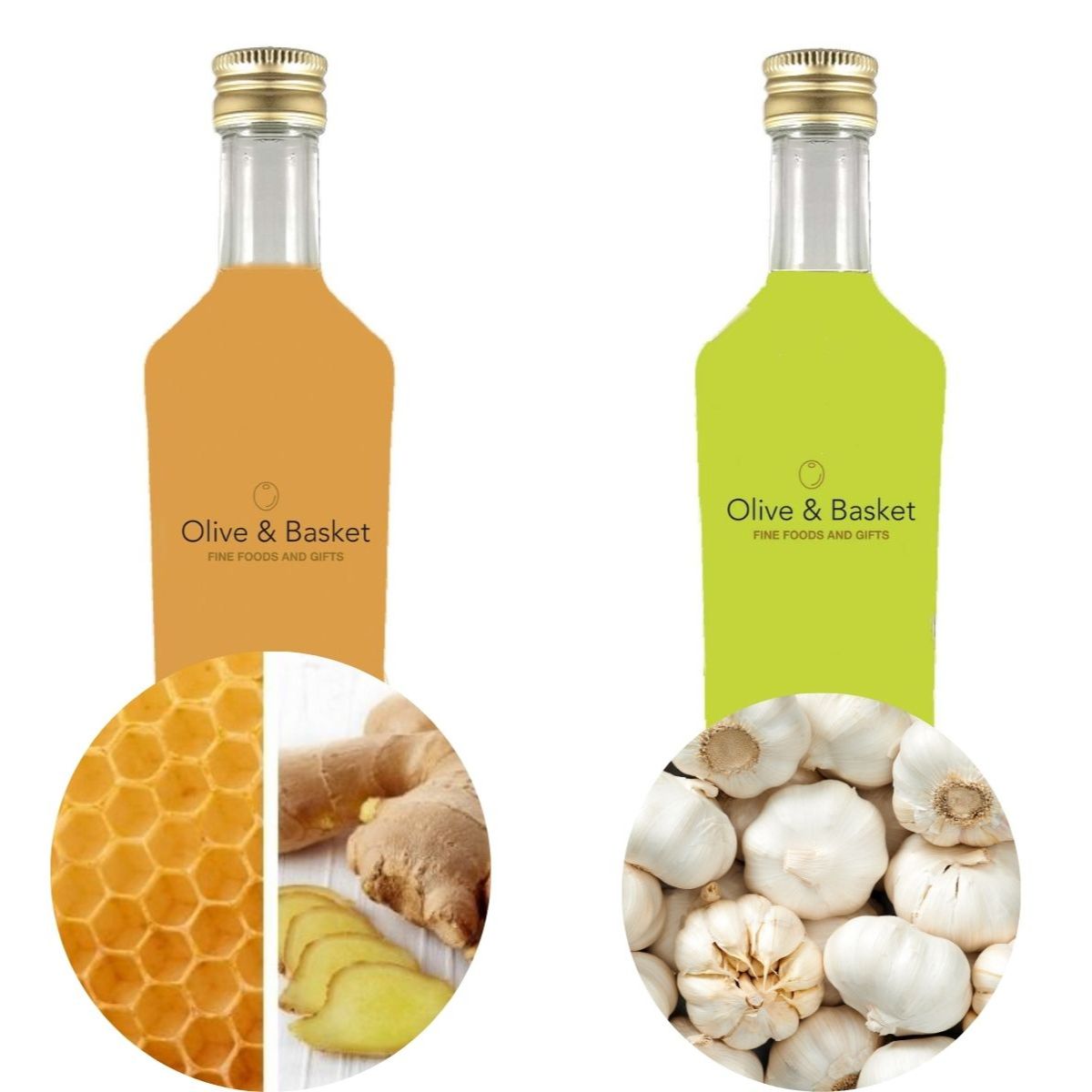 Honey Ginger Vinegar and Garlic Olive Oil Pairing Bundle