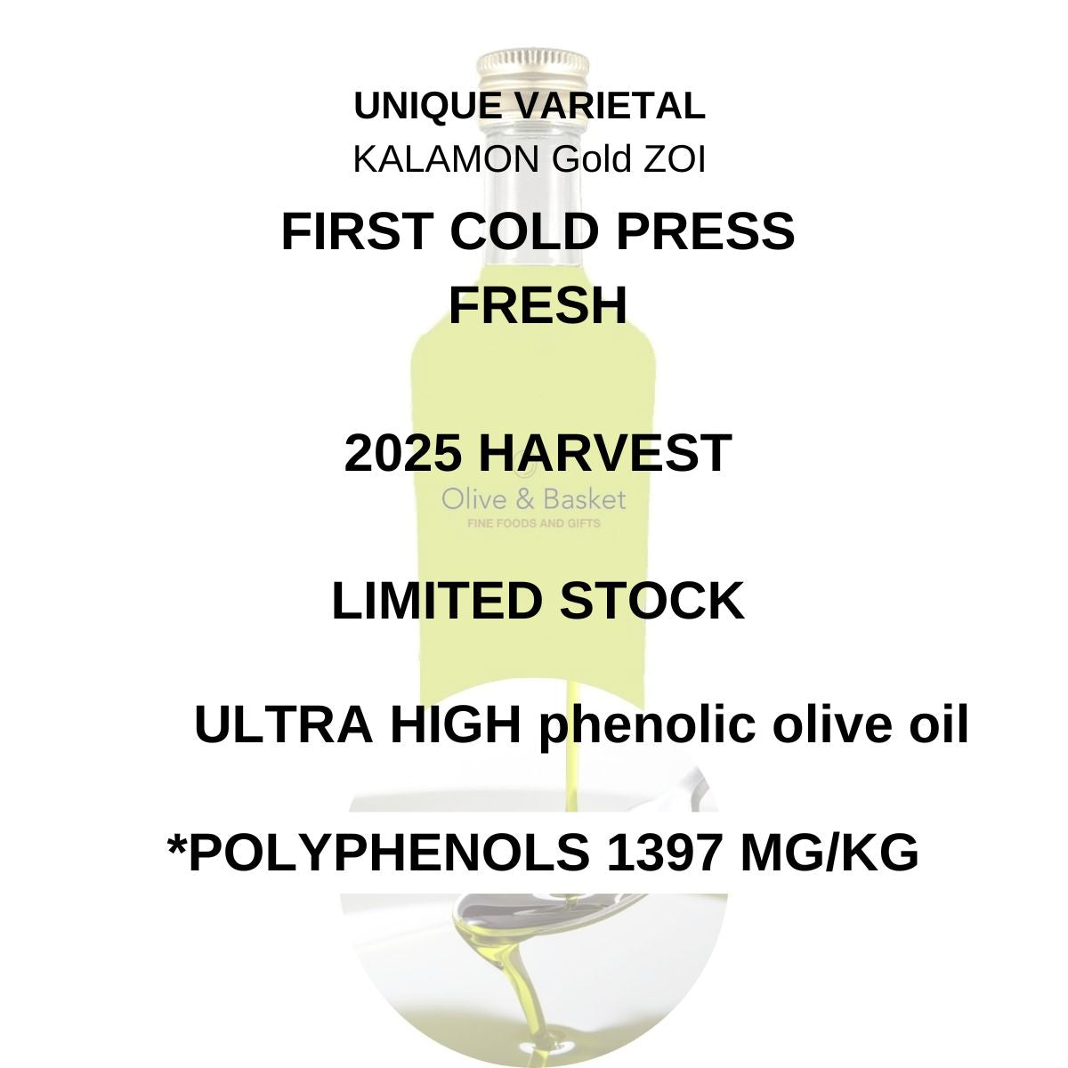 Kalamon Gold Zoi ULTRA High Phenolic Extra Virgin Olive Oil - Limited- Arrives 11/21/2025