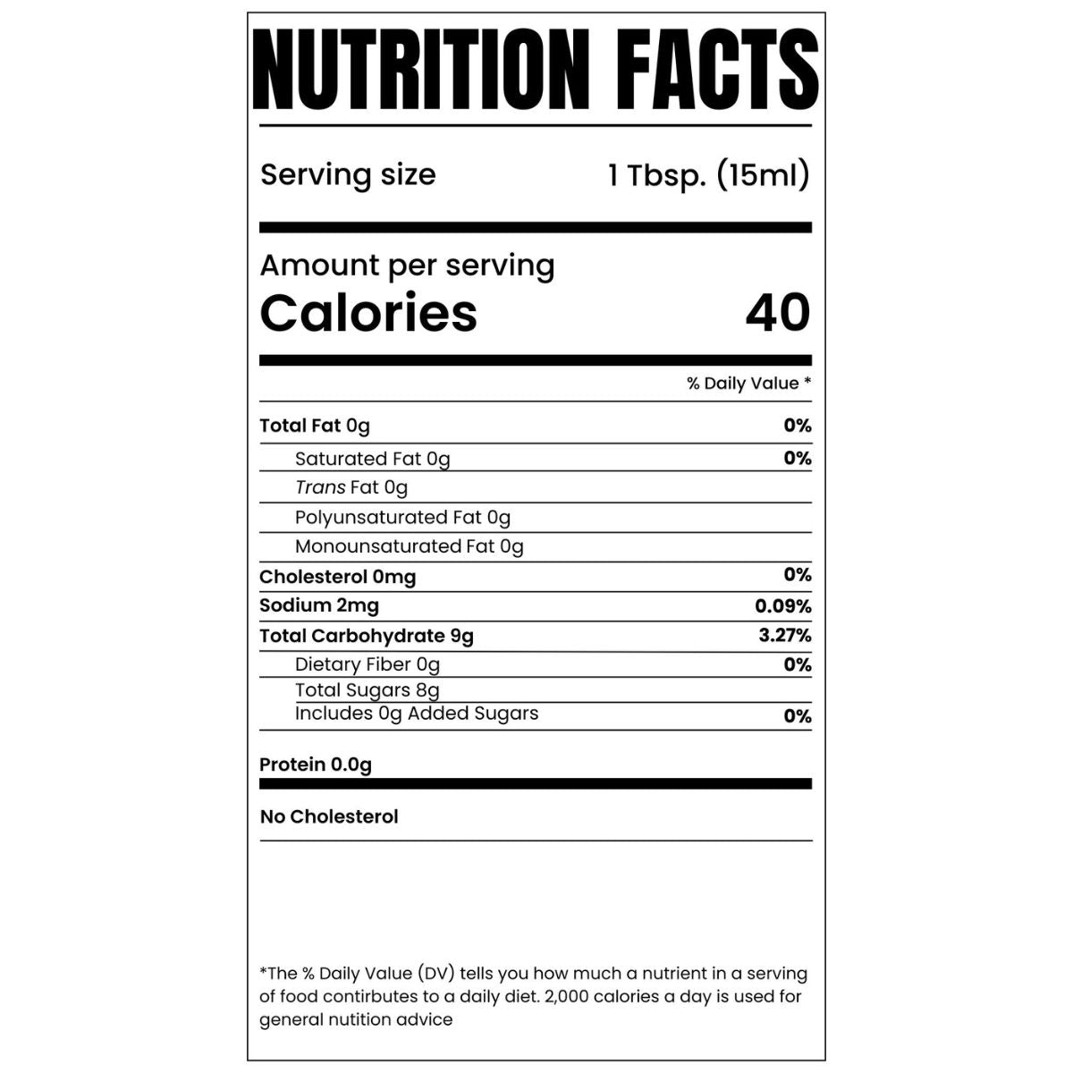 nutritional information