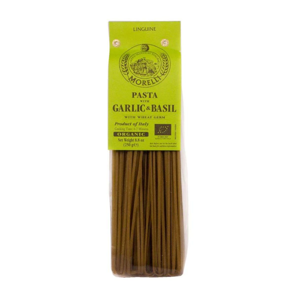 Organic Linguine with Garlic & Basil- Perfect to serve with Meyer Lemon Olive Oil