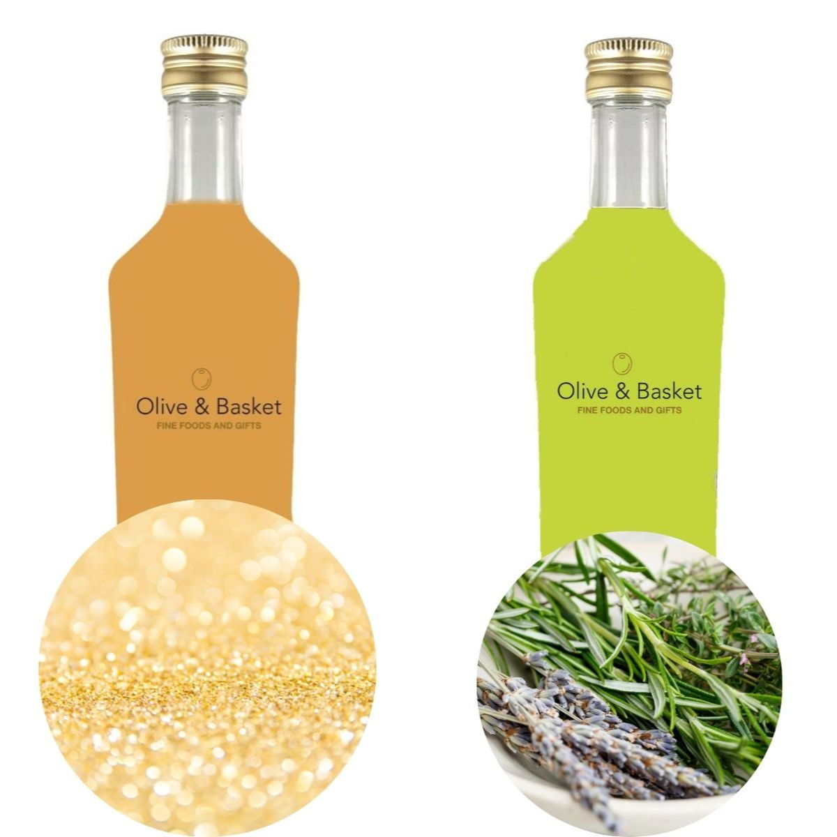 White Golden Vinegar and Herbs de Provence Olive Oil Pairing Bundle