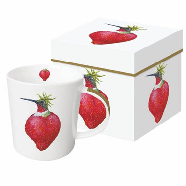 marion vicki sawyer mug in a gift box, olive and basket