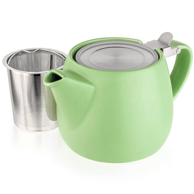 Pluto Lime Porcelain Teapot with Infuser 18.2 oz.- For Loose Tea