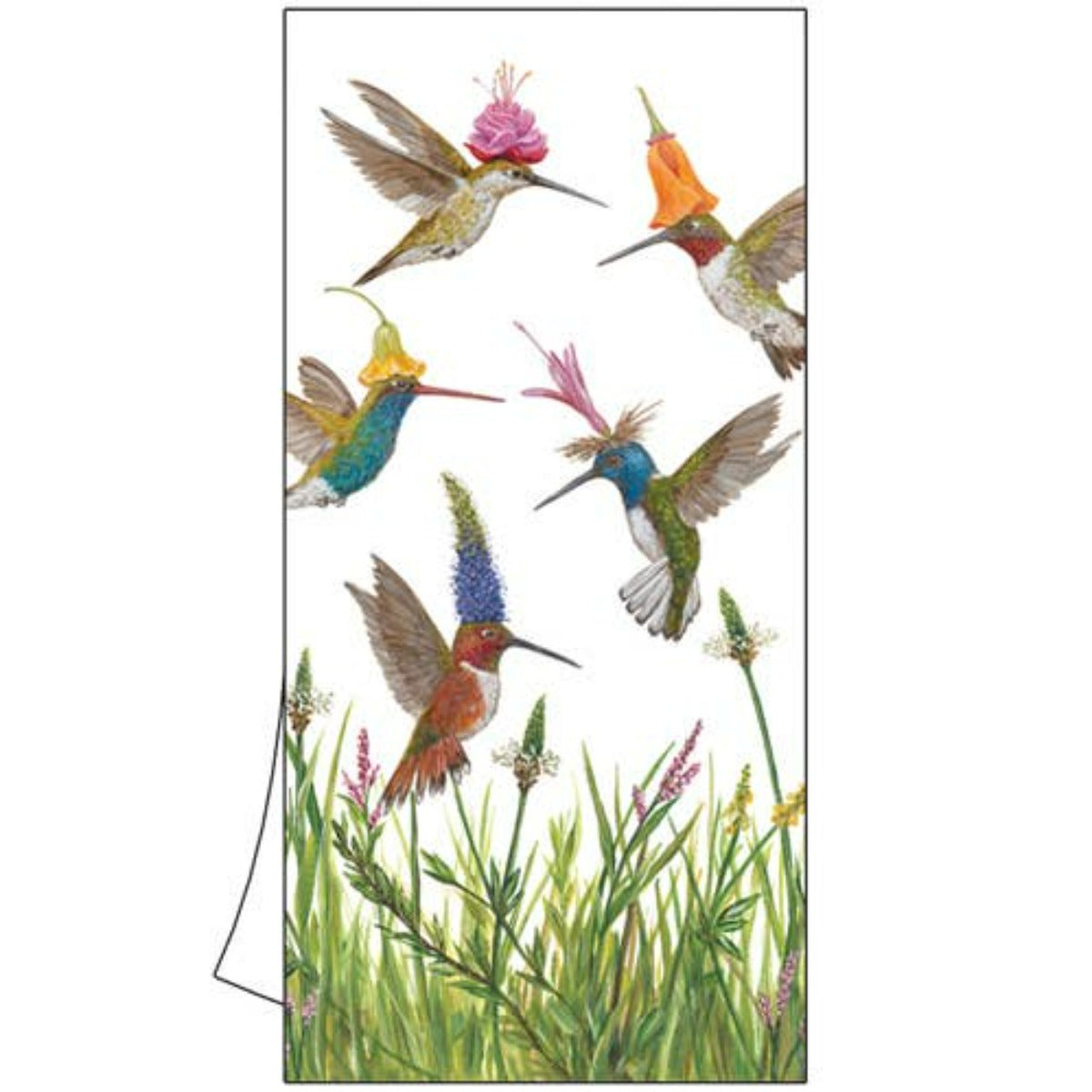 meadow buzz kitchen towel, vicki sawyer, olive and basket paperproducts