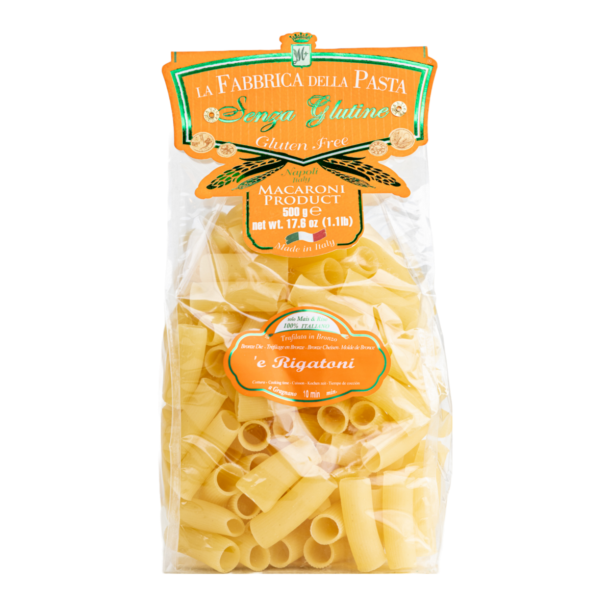 gluten free pasta, rigatoni, zia pia, olive and basket