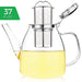 Glass Teapot Kettle 37oz Stove Top Safe For loose Tea 
